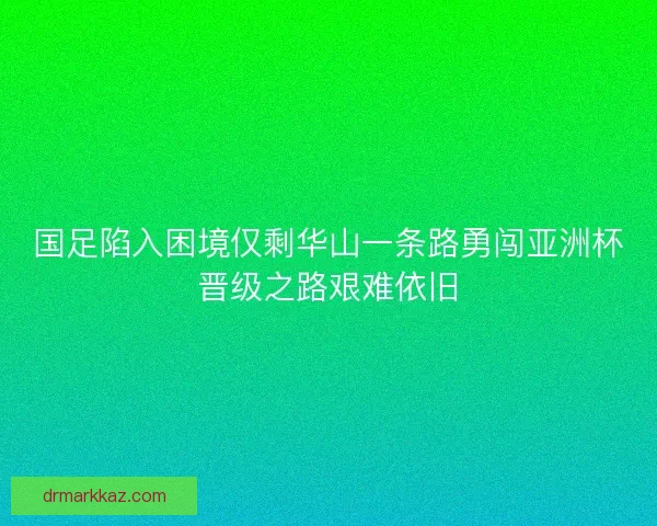 国足陷入困境仅剩华山一条路勇闯亚洲杯晋级之路艰难依旧