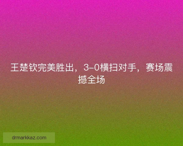 王楚钦完美胜出，3-0横扫对手，赛场震撼全场
